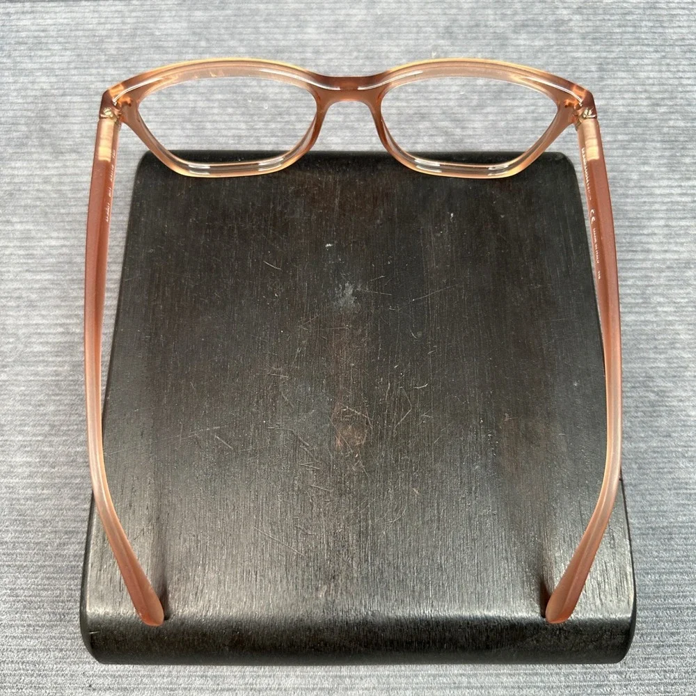 Lucky Brand D821 Peach Translucent Cat Eye Y2k Eyeglass Frames 52-16-140 Womens